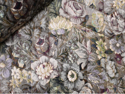 Terciopelo Acolchado Floral Forrado | Almacenes Uría