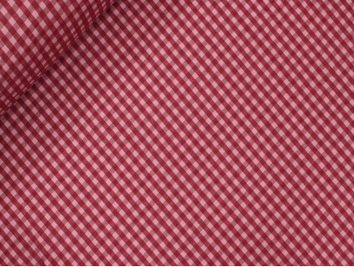 Vichy Seersucker Granate y Rosa | Tejido fresco sin plancha