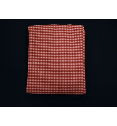 Vichy Seersucker Granate y Rosa | Tejido fresco sin plancha