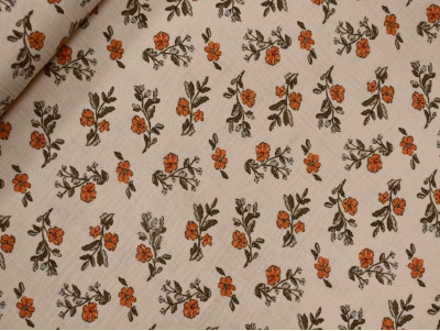 Muselina de algodón floral | Suave, ligera y natural