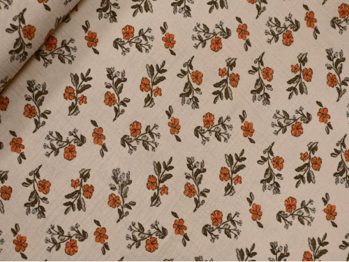 Muselina de algodón floral | Suave, ligera y natural