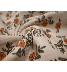 Muselina de algodón floral | Suave, ligera y natural
