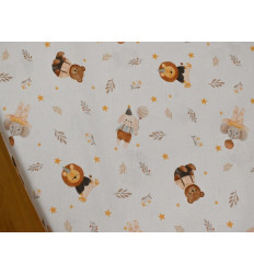 Tela Infantil de Flores y Animales | Popelín 100% Algodón