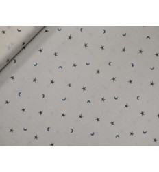 Tela Infantil de Lunas y Estrellas | Popelín 100% Algodón