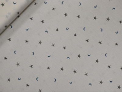 Tela Infantil de Lunas y Estrellas | Popelín 100% Algodón