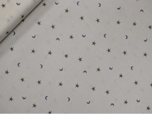 Tela Infantil de Lunas y Estrellas | Popelín 100% Algodón