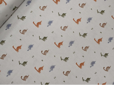 Tela Estampada Dinosaurios | Popelín 100% Algodón