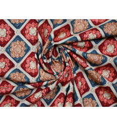 Tela Estampada en Crochet | Popelín 100% Algodón