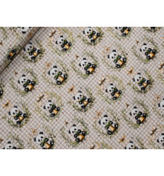 Tela Estampada Osos Panda | Popelín Estampado 100% Algodón
