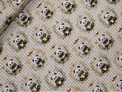 Tela Estampada Osos Panda | Popelín Estampado 100% Algodón