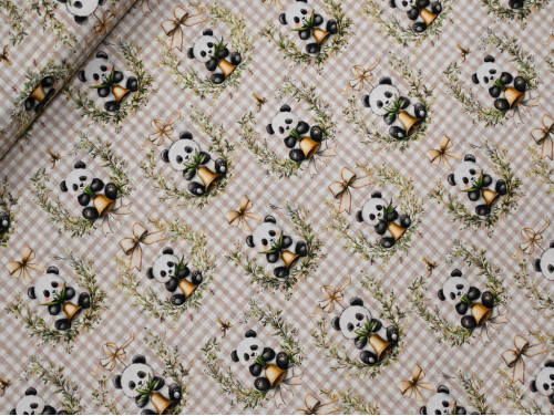 Tela Estampada Osos Panda | Popelín Estampado 100% Algodón