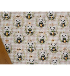 Tela Estampada Osos Panda | Popelín Estampado 100% Algodón