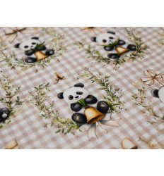 Tela Estampada Osos Panda | Popelín Estampado 100% Algodón