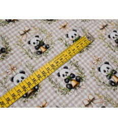 Tela Estampada Osos Panda | Popelín Estampado 100% Algodón