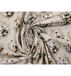 Tela Estampada Osos Panda | Popelín Estampado 100% Algodón