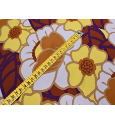 Viscosa floral retro | Tejido fluido 100% para prendas ligeras