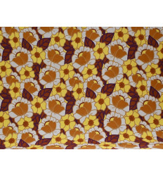 Viscosa floral retro | Tejido fluido 100% para prendas ligeras