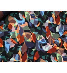 Viscosa abstracta multicolor | Tejido fluido 100% suave y fresco