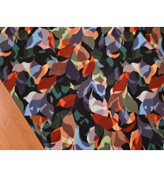 Viscosa abstracta multicolor | Tejido fluido 100% suave y fresco