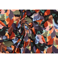 Viscosa abstracta multicolor | Tejido fluido 100% suave y fresco