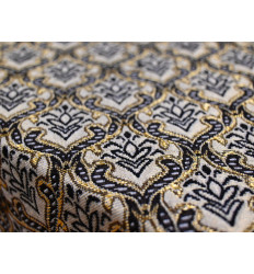 Jacquard barroco dorado y negro | Tejido estructurado 310 g/m²