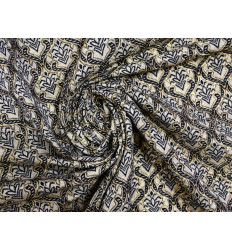 Jacquard barroco dorado y negro | Tejido estructurado 310 g/m²