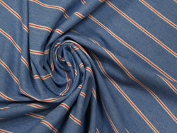 Tela Vaquera a Rayas | 80% Algodón 20% Poliéster