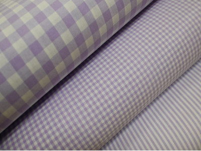 Tela Vichy lila 100% Algodón | Cuadros y Rayas