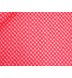 Tejido Vichy Seersucker Rosa Neón | Algodón y Poliéster