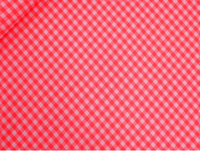 Tejido Vichy Seersucker Rosa Neón | Algodón y Poliéster