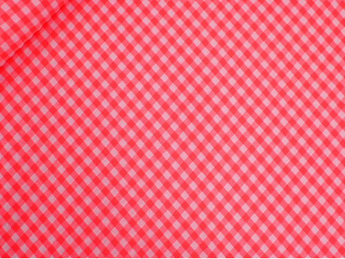 Tejido Vichy Seersucker Rosa Neón | Algodón y Poliéster