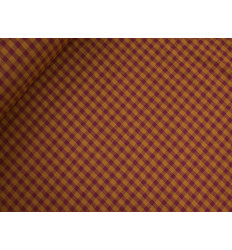 Vichy Seersucker ocre y buganvilla