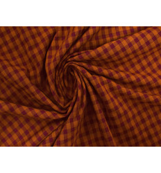 Vichy Seersucker ocre y buganvilla