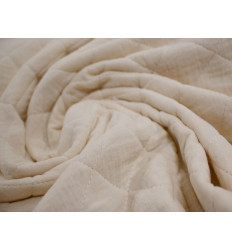 Muselina Acolchada Blanco Roto | Tela suave y cálida 350g