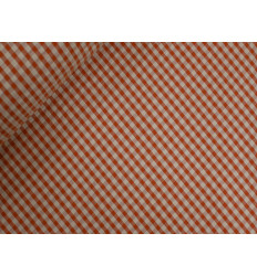 Vichy Seersucker Teja y Beige | Tejido fresco sin plancha