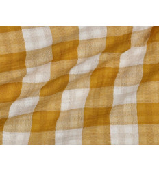 Doble gasa vichy Ocre