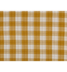 Doble gasa vichy Ocre