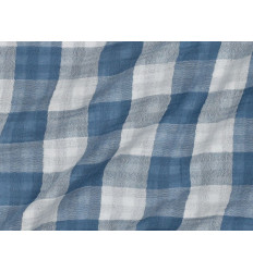 Doble gasa vichy Índigo