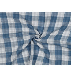 Doble gasa vichy Índigo