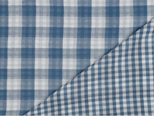 Doble gasa vichy Índigo