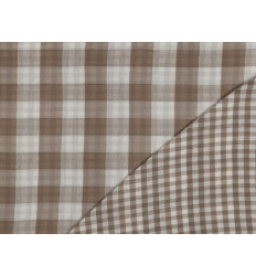 Doble Gasa Vichy Camel