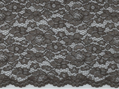 Encaje Gris Oscuro Doble Festón