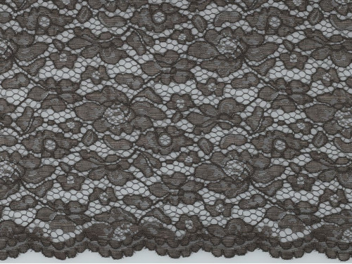 Encaje Gris Oscuro Doble Festón