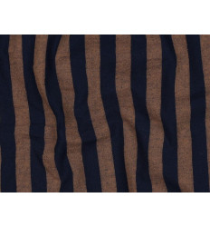 Algodón de rayas marino y camel | 100% Algodón