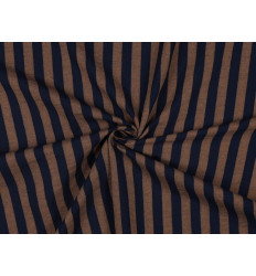 Algodón de rayas marino y camel | 100% Algodón