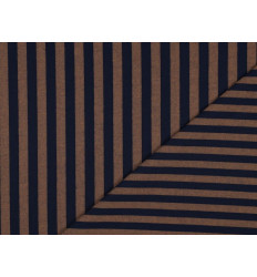 Algodón de rayas marino y camel | 100% Algodón