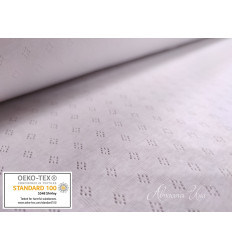 Punto de Algodón 100% Perforado Clásico Blanco 190 g/m² – OEKO-TEX