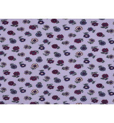 Muselina Algodón Flores Vintage Lavanda | 135 cm - 115 Gr/m²