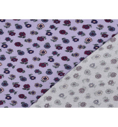 Muselina Algodón Flores Vintage Lavanda | 135 cm - 115 Gr/m²