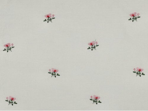 Voile Bordado Flores Mini 100% Algodón 80 gr/m² Blanco Natural